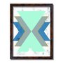 Quadro Decorativo Geométrico Triângulo Azul