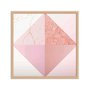 Quadro Decorativo Geométrico Triângulos Rose