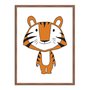 Quadro Decorativo Gravura Colorida de Tigre