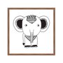 Quadro Decorativo Gravura de Elefante