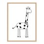 Quadro Decorativo Gravura de Girafa