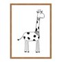 Quadro Decorativo Gravura de Girafa