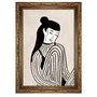Quadro Decorativo Ilustração Feminina Estilo Modern Heritage