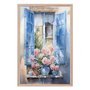 Quadro Decorativo Janela Florida Aquarela