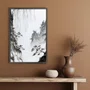Quadro Decorativo Ki Yama Pintura de Árvore na Montanha no Estilo Sumiê