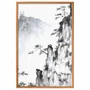 Quadro Decorativo Ki Yama Pintura de Árvores nas Montanhas no Estilo Sumiê