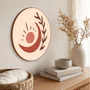 Quadro Decorativo Lua com Planta Boho