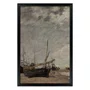 Quadro Decorativo "Maré Baixa, Veleiros Encalhados" de Eugène Boudin