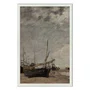 Quadro Decorativo "Maré Baixa, Veleiros Encalhados" de Eugène Boudin