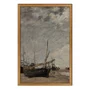 Quadro Decorativo "Maré Baixa, Veleiros Encalhados" de Eugène Boudin