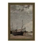 Quadro Decorativo "Maré Baixa, Veleiros Encalhados" de Eugène Boudin