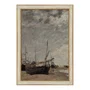 Quadro Decorativo "Maré Baixa, Veleiros Encalhados" de Eugène Boudin