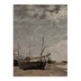Quadro Decorativo "Maré Baixa, Veleiros Encalhados" de Eugène Boudin