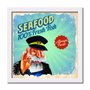 Quadro Decorativo Marinheiro Seafood 100% Fresh Meat Always Fresh