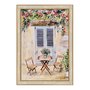 Quadro Decorativo Mesa Com Duas Cadeiras De Madeira Vintage