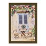 Quadro Decorativo Mesa Com Duas Cadeiras De Madeira Vintage