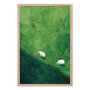 Quadro Decorativo Ovelhas Sobre O Pasto Verde Vintage Farmhouse