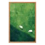 Quadro Decorativo Ovelhas Sobre O Pasto Verde Vintage Farmhouse