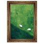 Quadro Decorativo Ovelhas Sobre O Pasto Verde Vintage Farmhouse