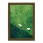 Quadro Decorativo Ovelhas Sobre O Pasto Verde Vintage Farmhouse