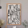 Quadro Decorativo Padrão Abstrato Minimalista Estilo Japandi