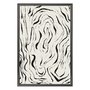 Quadro Decorativo Padrão De Curvas Abstrato  Estilo Japandi