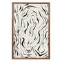 Quadro Decorativo Padrão De Curvas Abstrato  Estilo Japandi