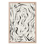 Quadro Decorativo Padrão De Curvas Abstrato  Estilo Japandi