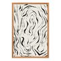 Quadro Decorativo Padrão De Curvas Abstrato  Estilo Japandi