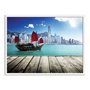 Quadro Decorativo Paisagem com Embarcação