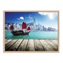 Quadro Decorativo Paisagem com Embarcação