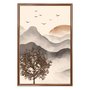 Quadro Decorativo Paisagem Em Aquarela Pôr Do Sol Estilo Japandi