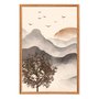 Quadro Decorativo Paisagem Em Aquarela Pôr Do Sol Estilo Japandi