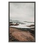 Quadro Decorativo Paisagem Praia Com Rochas na Costa Estilo Japandi