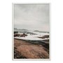 Quadro Decorativo Paisagem Praia Com Rochas na Costa Estilo Japandi