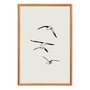 Quadro Decorativo Pássaros Voando Minimalista  Estilo Japandi