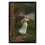 Quadro Decorativo Pintura The Dinner Horn Blowing The Horn At Seaside de Winslow Homer
