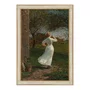 Quadro Decorativo Pintura The Dinner Horn Blowing The Horn At Seaside de Winslow Homer