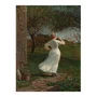 Quadro Decorativo Pintura The Dinner Horn Blowing The Horn At Seaside de Winslow Homer