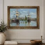 Quadro Decorativo Pintura "Barcos no Sena em Ruão" de Claude Monet