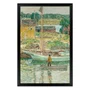 Quadro Decorativo Pintura Embarcação de Ostras, Cos Cob de Childe Hassam