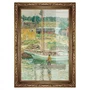 Quadro Decorativo Pintura Embarcação de Ostras, Cos Cob de Childe Hassam