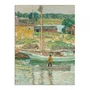 Quadro Decorativo Pintura Embarcação de Ostras, Cos Cob de Childe Hassam