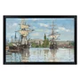 Quadro Decorativo Pintura "Barcos no Sena em Ruão" de Claude Monet