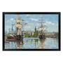 Quadro Decorativo Pintura "Barcos no Sena em Ruão" de Claude Monet