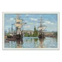 Quadro Decorativo Pintura "Barcos no Sena em Ruão" de Claude Monet