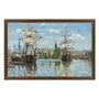 Quadro Decorativo Pintura "Barcos no Sena em Ruão" de Claude Monet