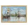 Quadro Decorativo Pintura "Barcos no Sena em Ruão" de Claude Monet