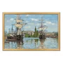 Quadro Decorativo Pintura "Barcos no Sena em Ruão" de Claude Monet