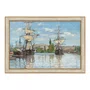 Quadro Decorativo Pintura "Barcos no Sena em Ruão" de Claude Monet